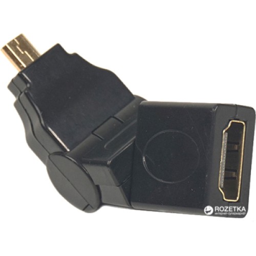 Переходник HDMI AF to micro HDMI AM, 360 degree PowerPlant (CA910618)