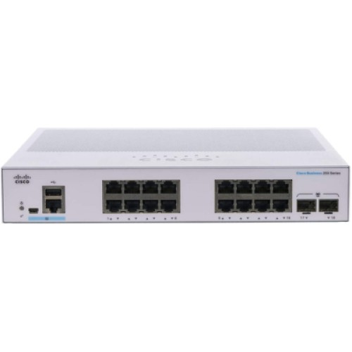 Коммутатор сетевой Cisco CBS250-16T-2G-EU