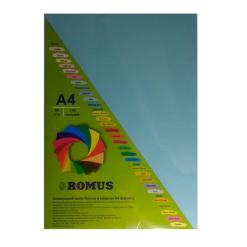 Бумага Romus A4 160 г/м2 100sh Light sky-blue (R50683)