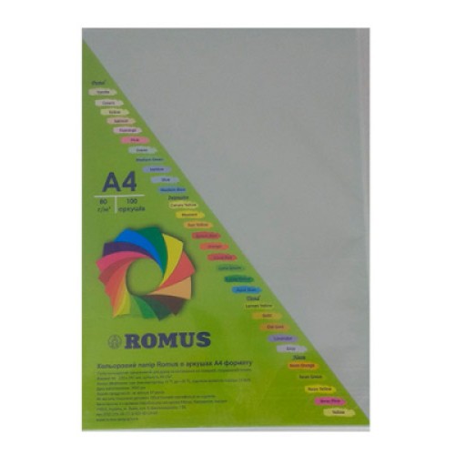 Бумага Romus A4 160 г/м2 100sh Gray (R51123)