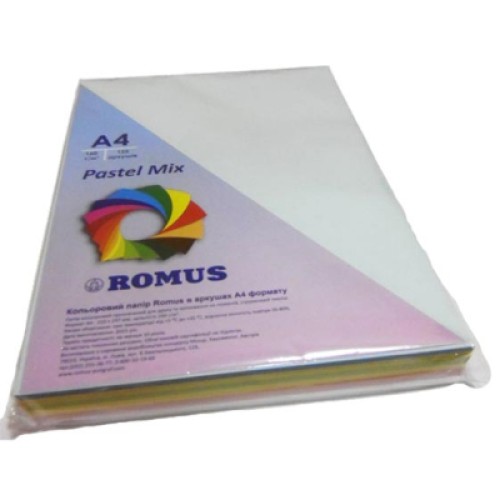 Бумага Romus A4 160 г/м2 125sh, 5colors, Mix Pastel (R50881)