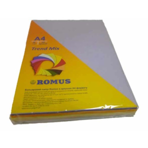 Бумага Romus A4 80 г/м2 250sh, 5colors, Mix Trend (R50904)