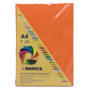Папір Romus A4 160 г/м2 100sh Orange (R50201)