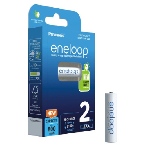 Аккумулятор Panasonic Eneloop AAA 800mAh NI-MH * 2 (BK-4MCDE/2BE)