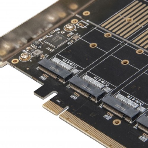 Контроллер Frime PCI-E-5xM.2 (B Key) WCH382L (ECF-PCIEtoSSD010)