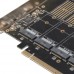 Контроллер Frime PCI-E-5xM.2 (B Key) WCH382L (ECF-PCIEtoSSD010)