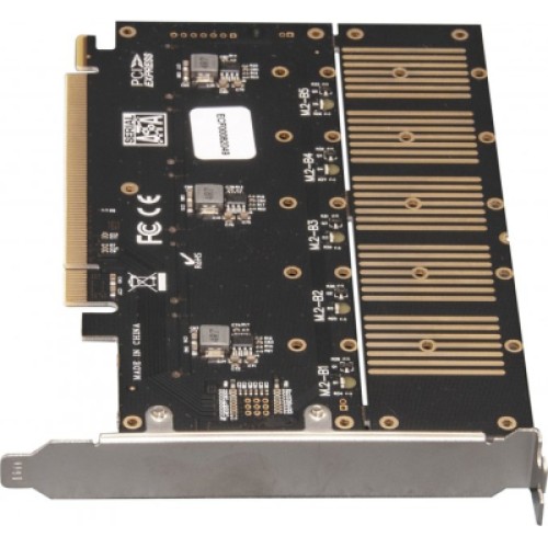 Контроллер Frime PCI-E-5xM.2 (B Key) WCH382L (ECF-PCIEtoSSD010)