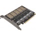Контроллер Frime PCI-E-5xM.2 (B Key) WCH382L (ECF-PCIEtoSSD010)