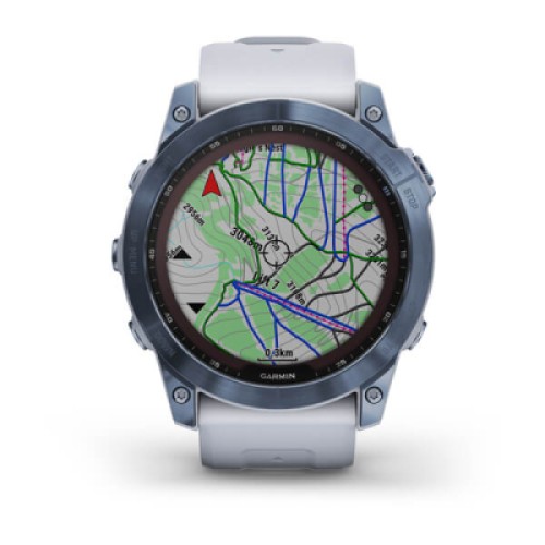 Смарт-часы Garmin fenix 7X Sapph Sol Mineral Blue, GPS (010-02541-15)