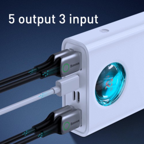 Батарея универсальная Baseus Amblight 30000mAh 65W, 6A, QC3.0, PD3.0, cable Type-C/100W (PPLG-A02)