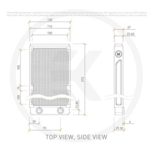 Радиатор охлаждения Ekwb EK-CoolStream SE 240 (Classic) (3831109817322)