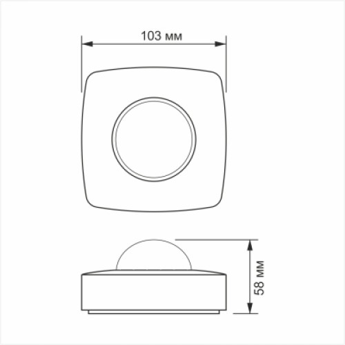 Датчик движения Videx 220V 1200W инфракрасный (VL-SPC24W)