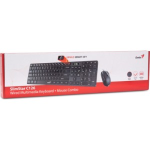 Комплект Genius C-126 SlimStar USB Black Ukr (31330007407)