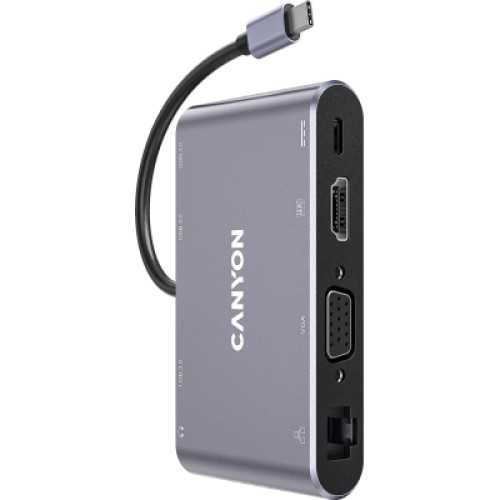 Порт-репликатор Canyon 8-in-1 USB-C (CNS-TDS14)