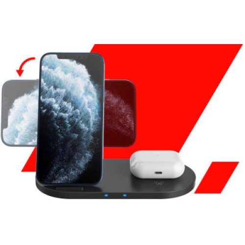 Зарядное устройство Canyon 2in1 Wireless 10W/7.5W/5W Type-C 1.2 m (CNS-WCS202B)