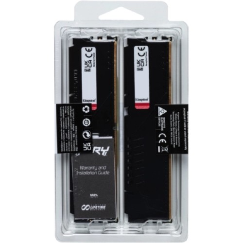 Модуль памяти для компьютера DDR5 32GB (2x16GB) 5200 MHz Beast AM5 Black Kingston Fury (ex.HyperX) (KF552C36BBEK2-32)