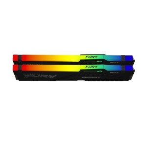Модуль памяти для компьютера DDR5 32GB (2x16GB) 5200 MHz Beast RGB AM5 Black Kingston Fury (ex.HyperX) (KF552C36BBEAK2-32)