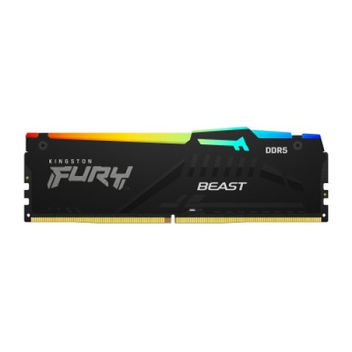 Модуль памяти для компьютера DDR5 32GB (2x16GB) 5200 MHz Beast RGB AM5 Black Kingston Fury (ex.HyperX) (KF552C36BBEAK2-32)