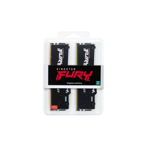 Модуль памяти для компьютера DDR5 32GB (2x16GB) 5200 MHz Beast RGB AM5 Black Kingston Fury (ex.HyperX) (KF552C36BBEAK2-32)