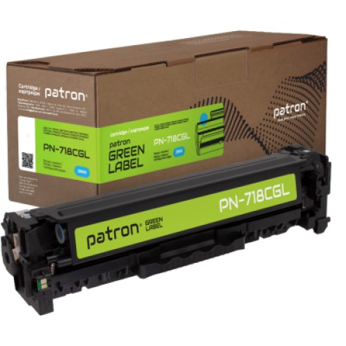 Картридж Patron Canon 718 cyan Green Label (PN-718CGL)