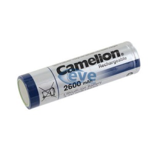 Аккумулятор 18650 2600mAh, FlatTop, 3.7V, Bulk Camelion (ICR18650F-26)