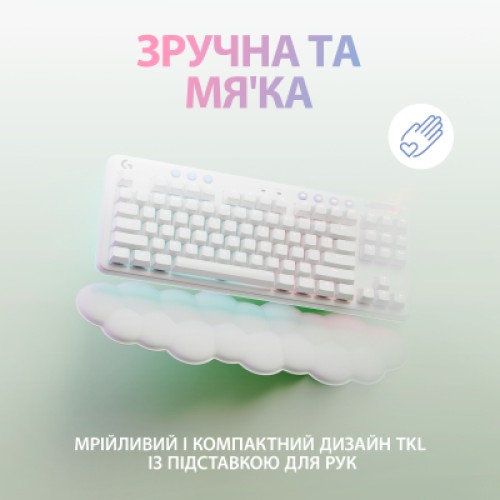 Клавиатура Logitech G715 Aurora Wireless Gaming GX Red Lightspeed/Bluetooth UA Off-White (920-010692)