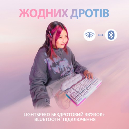 Клавиатура Logitech G715 Aurora Wireless Gaming GX Red Lightspeed/Bluetooth UA Off-White (920-010692)