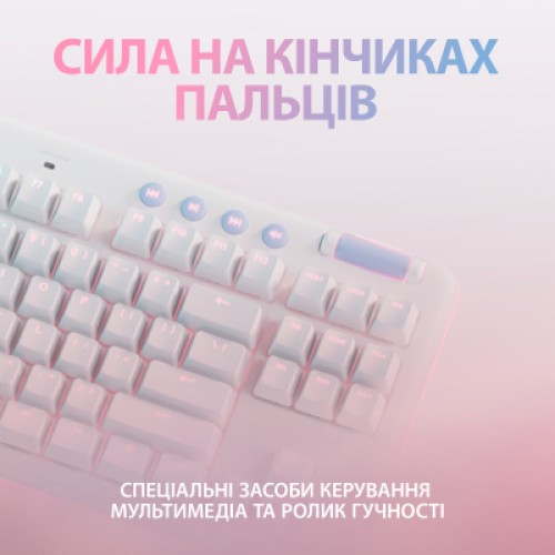Клавиатура Logitech G715 Aurora Wireless Gaming GX Red Lightspeed/Bluetooth UA Off-White (920-010692)