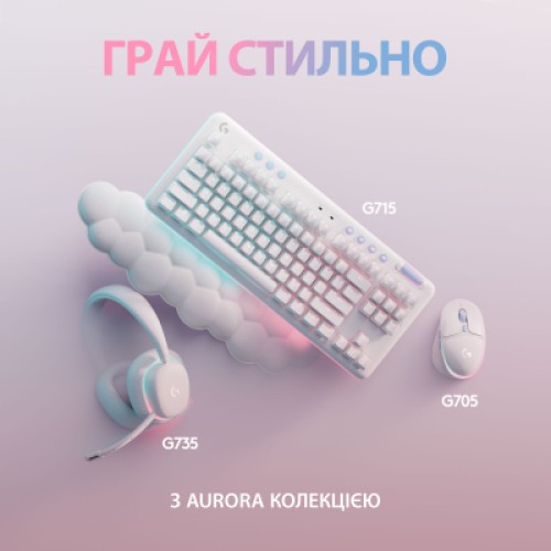 Мышка Logitech G705 Gaming Wireless/Bluetooth White (910-006367)