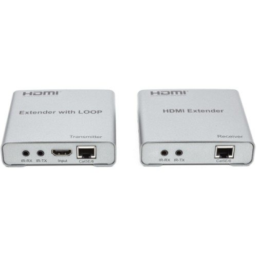Адаптер HDMI 4K/30hz, up to 100m via CAT5E/6, loop-out (HDES12-LOOP) PowerPlant (CA912964)