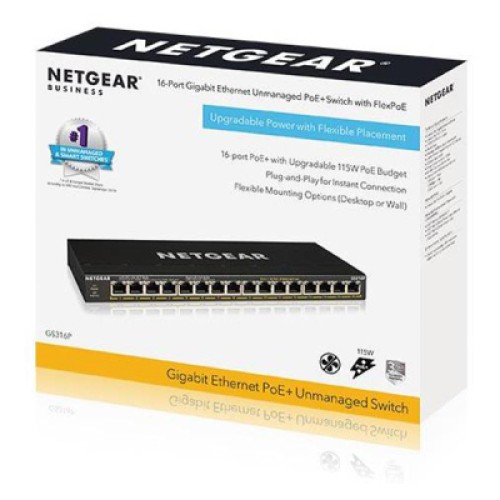 Коммутатор сетевой Netgear GS316P-100EUS
