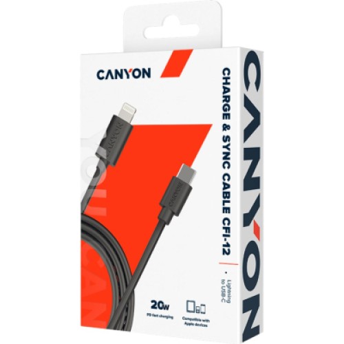 Дата кабель USB-C to Lightning 2.0m 3A Black Canyon (CNE-CFI12B) Дата кабель USB-C to Lightning 2.0m 3A Black Canyon (CNE-CFI12B)