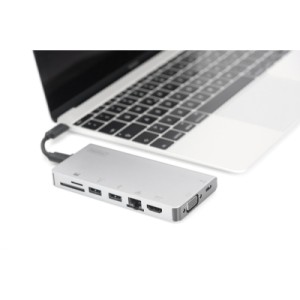 Концентратор Digitus Travel USB-C, 8 Port (DA-70866)