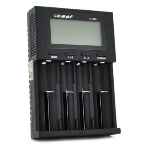 Зарядное устройство для аккумуляторов Liitokala 4 Slots, LED display, 5V Type C, 3.7V/1.2V AA/AAA 18650/26650/16340/14500/10440/18500 (Lii-M4)