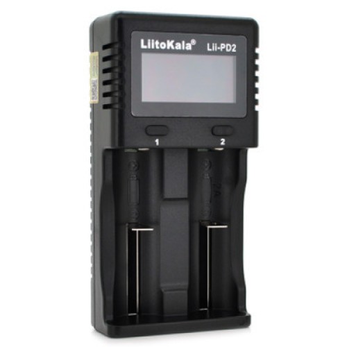 Зарядное устройство для аккумуляторов Liitokala 2 Slots, LCD display, Li-Ion, Ni-Mh, Ni-Cd, + AAAA, С, 10440/.../26650 (Lii-PD2)
