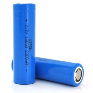 Аккумулятор 18650 2000mAh, FlatTop, 3.7V, Blue Vipow (ICR18650-2000mAhFT)