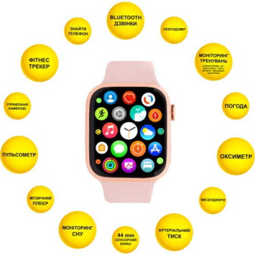 Смарт-часы AURA X1 Pro 44mm Pink (SWAX144P)