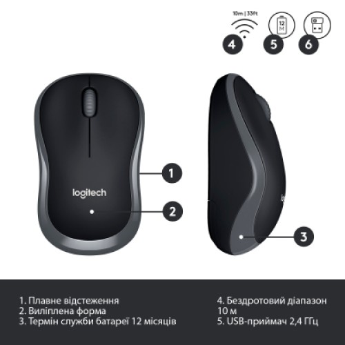 Комплект Logitech MK330 Wireless UA Black (920-003989) Комплект Logitech MK330 Wireless UA Black (920-003989)