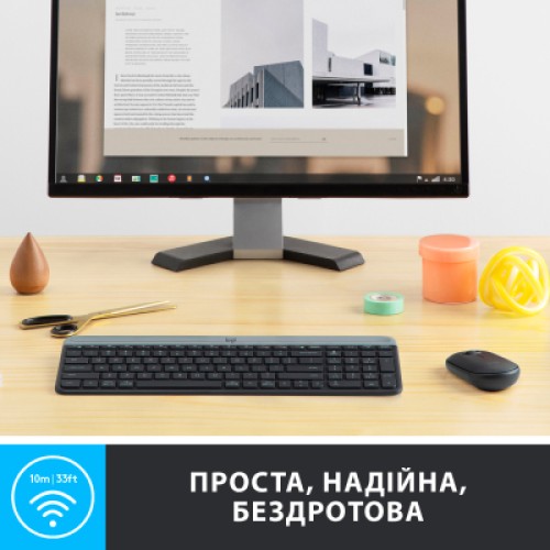 Комплект Logitech MK470 Slim Wireless UA Graphite (920-009204) Комплект Logitech MK470 Slim Wireless UA Graphite (920-009204)