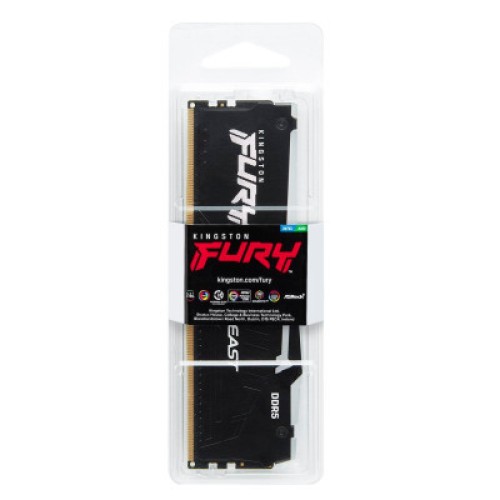 Модуль памяти для компьютера DDR5 16GB 5600 MHz FURY Beast RGB Kingston Fury (ex.HyperX) (KF556C40BBA-16)