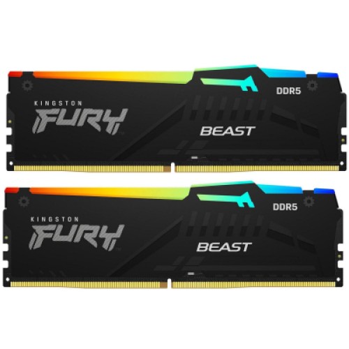 Модуль памяти для компьютера DDR5 16GB (2x8GB) 4800 MHz FURY Beast RGB Kingston Fury (ex.HyperX) (KF548C38BBAK2-16) Модуль памяти для компьютера DDR5 16GB (2x8GB) 4800 MHz FURY Beast RGB Kingston Fury (ex.HyperX) (KF548C38BBAK2-16)
