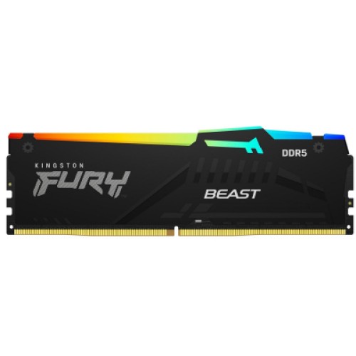 Модуль памяти для компьютера DDR5 16GB 4800 MHz FURY Beast RGB Kingston Fury (ex.HyperX) (KF548C38BBA-16)