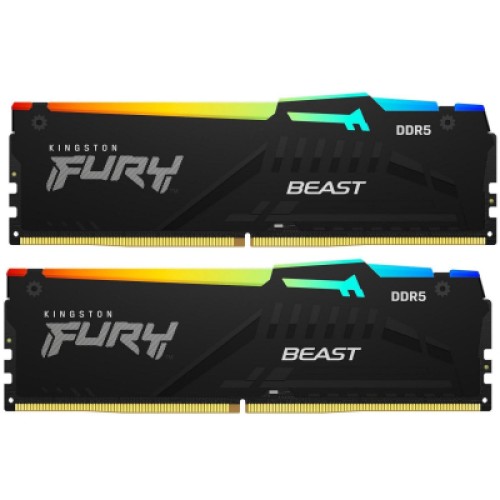 Модуль памяти для компьютера DDR5 16GB (2x8GB) 6000 MHz Beast RGB Kingston Fury (ex.HyperX) (KF560C40BBAK2-16) Модуль памяти для компьютера DDR5 16GB (2x8GB) 6000 MHz Beast RGB Kingston Fury (ex.HyperX) (KF560C40BBAK2-16)