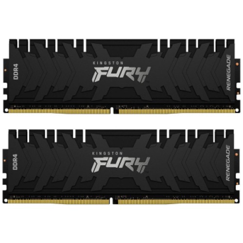 Модуль памяти для компьютера DDR4 16GB (2x8GB) 4800 MHz FURY Renegade Black Kingston Fury (ex.HyperX) (KF448C19RBK2/16)