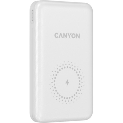 Батарея универсальная Canyon PB-1001 10000mAh, PD/18W, QC/3.0 +10W Magnet wireless charger, white (CNS-CPB1001W) Батарея универсальная Canyon PB-1001 10000mAh, PD/18W, QC/3.0 +10W Magnet wireless charger, white (CNS-CPB1001W)