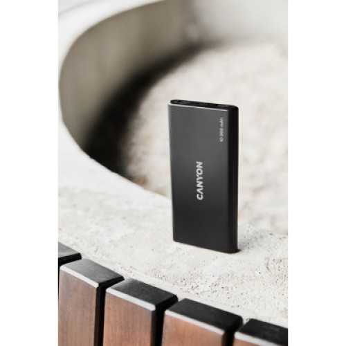 Батарея универсальная Canyon PB-108 10000mAh, Input 5V/2A, Output 5V/2.1A(Max), black (CNE-CPB1008B)