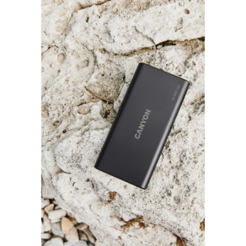 Батарея универсальная Canyon PB-108 10000mAh, Input 5V/2A, Output 5V/2.1A(Max), black (CNE-CPB1008B)