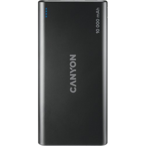 Батарея универсальная Canyon PB-108 10000mAh, Input 5V/2A, Output 5V/2.1A(Max), black (CNE-CPB1008B)