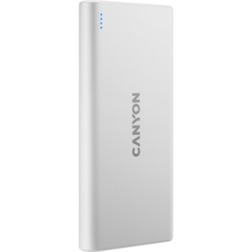 Батарея универсальная Canyon PB-108 10000mAh, Input 5V/2A, Output 5V/2.1A(Max), white (CNE-CPB1008W)