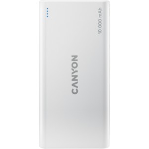 Батарея універсальна Canyon PB-108 10000mAh, Input 5V/2A, Output 5V/2.1A(Max), white (CNE-CPB1008W)